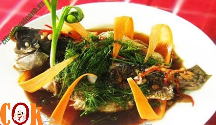 Món ăn cá tai tượng hấp xì dầu